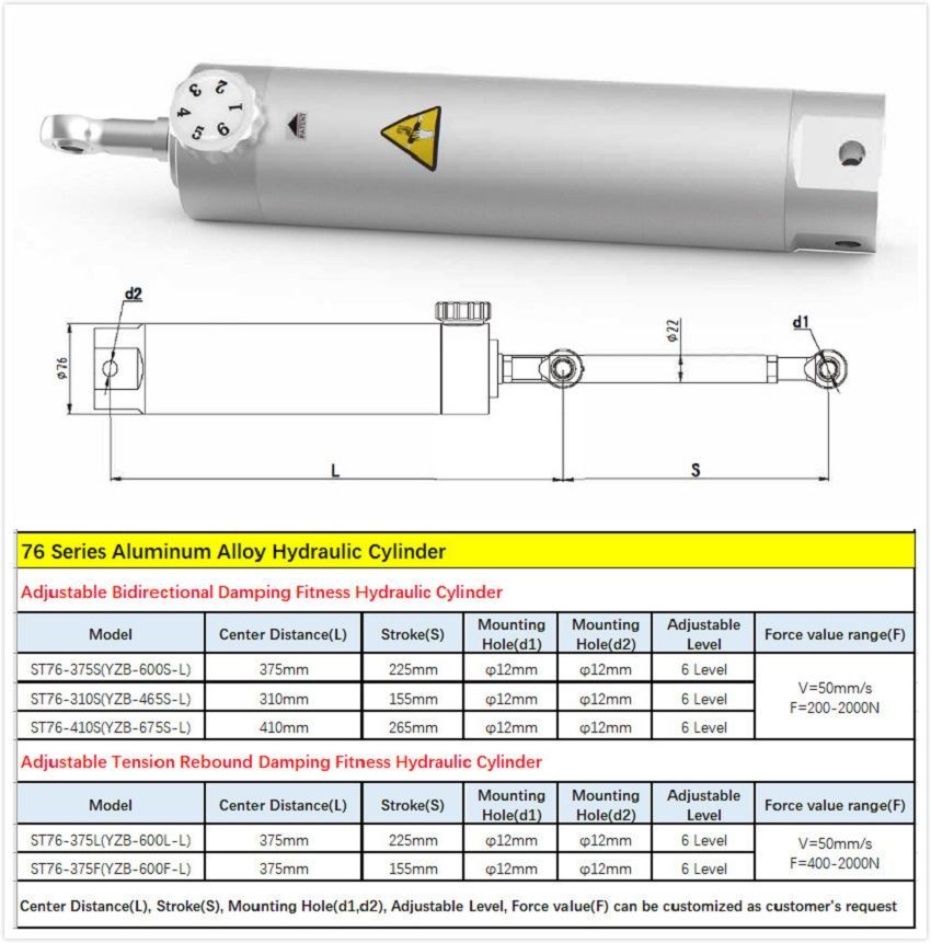 76 Series Aluminum Alloy Hydraulic Cylinder